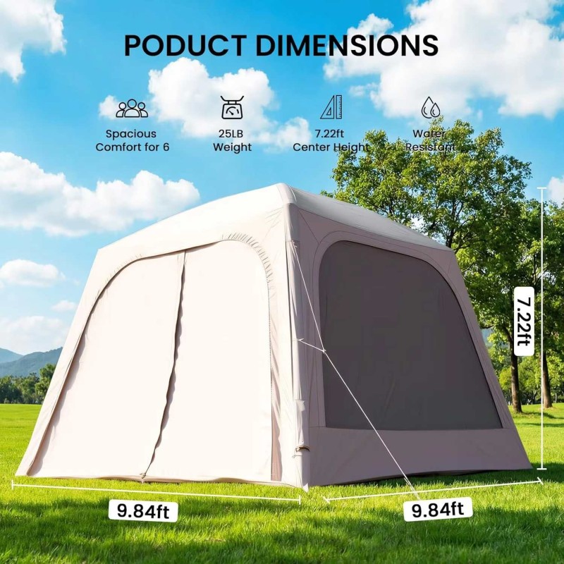 Inflatable Camping Tent – Family Waterproof